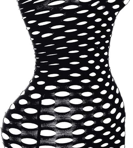 Sexy Womens Strapless Fishnet Lingerie Sleepwear Mini Dress Tube Chemise Bodysuit One Size